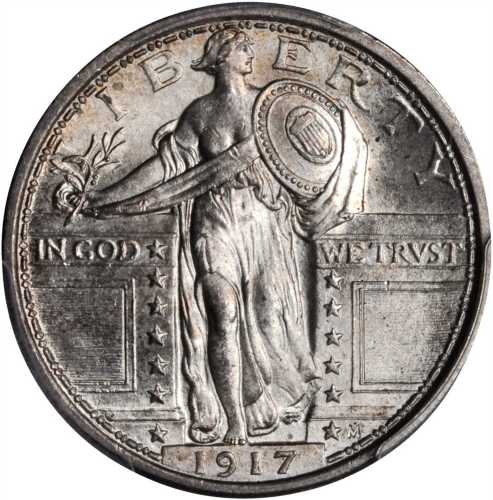 1917 Standing Liberty Quarter. Type I. MS-66 FH (PCGS).