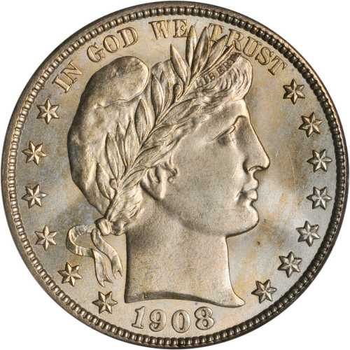 1908 Barber Half Dollar. MS-63 (PCGS). CAC.