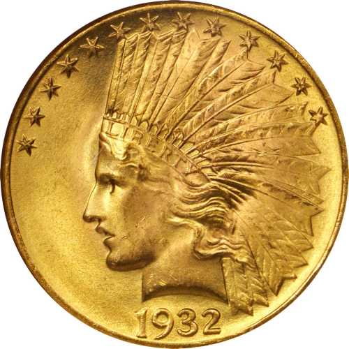 1932 Indian Eagle. MS-65 (NGC).