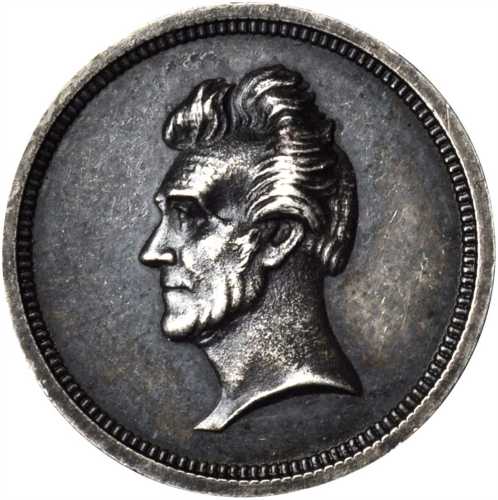 1833 Andrew Jackson Inaugural Medalet. Silver. 18.2 mm. 2.3 grams. By Anthony C. Paquet. Julian PR-3