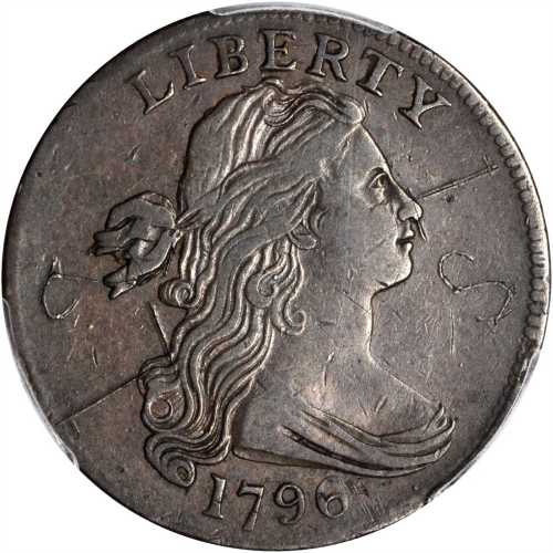 1796 Draped Bust Cent. S-109. Rarity-3+. Reverse of 1794. VF Details--Graffiti (PCGS).