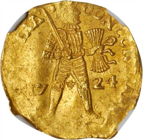 荷兰。1724年Ducat 金币。