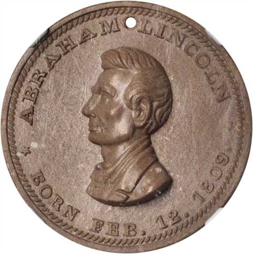 1860 Abraham Lincoln. DeWitt-AL 1860-46. Composition. 27 mm. MS-68 (NGC).