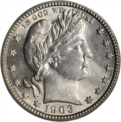 1903 Barber Quarter. MS-65 (PCGS). CAC.