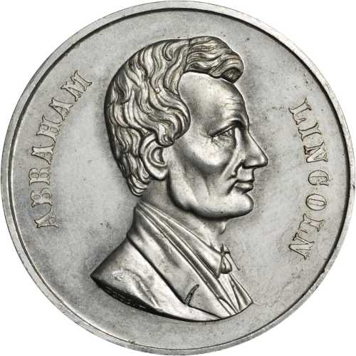 1860 Abraham Lincoln. DeWitt-AL 1860-7B. Aluminum. 39.6 mm. About Uncirculated.