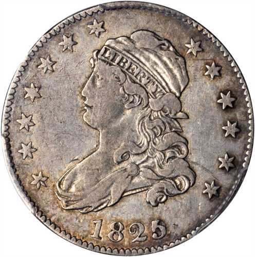 1825/4/2 Capped Bust Quarter. B-1. Rarity-5. VF-30 (PCGS).
