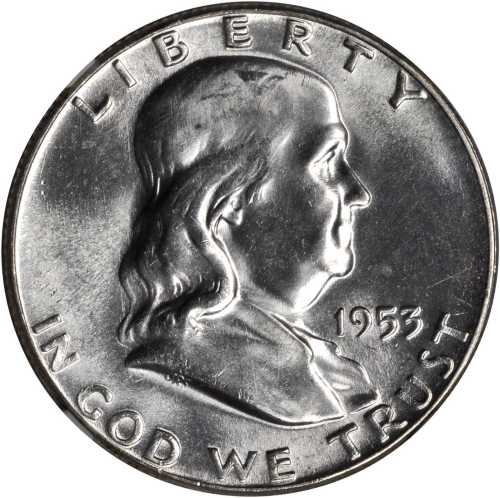 1953 Franklin Half Dollar. MS-65 FBL (NGC).