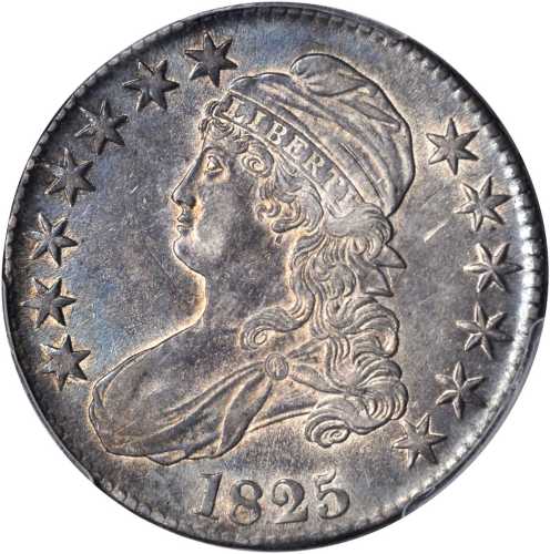 1825 Capped Bust Half Dollar. O-116. Rarity-3. AU-53 (PCGS).