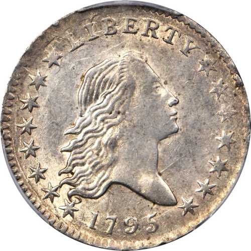 1795年飘逸长发半美元 PCGS MS 62