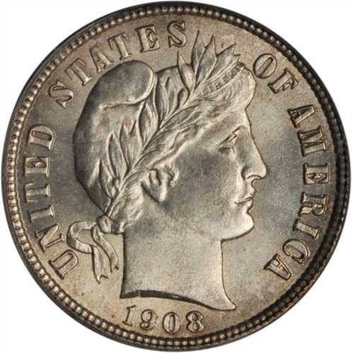 1908-S Barber Dime. MS-64 (PCGS). OGH.