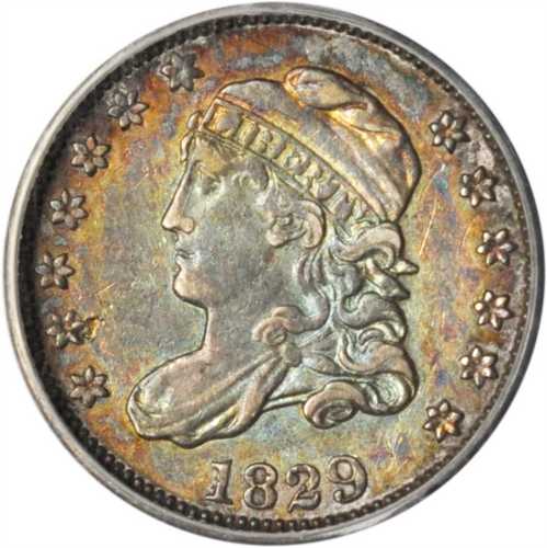 1829 Capped Bust Half Dime. LM-13.1. Rarity-1. EF-45 (ANACS).