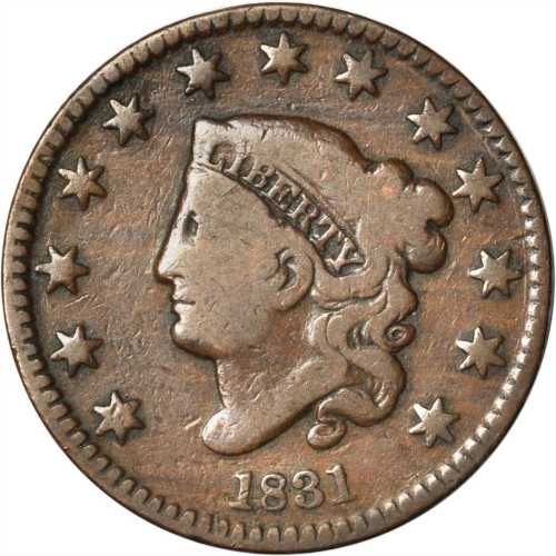 Lot of (4) Matron Head Cents.