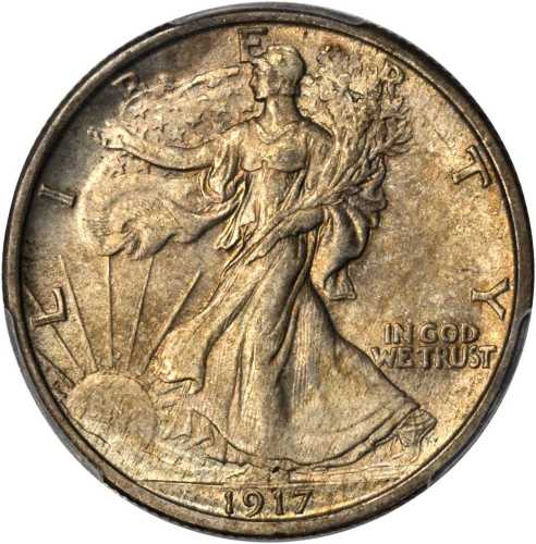 1917 Walking Liberty Half Dollar. MS-64 (PCGS). CAC.