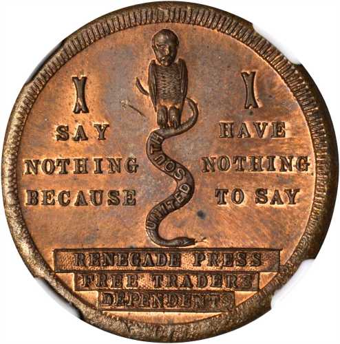 1884 Grover Cleveland. DeWitt-GC 1884-11. Copper. 28 mm. MS-65 RB (NGC).