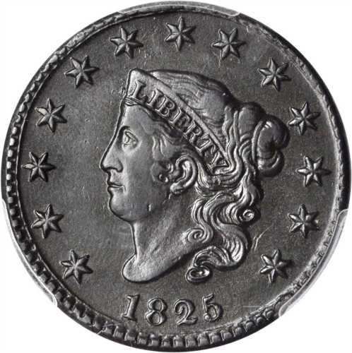 1825 Matron Head Cent. N-9. Rarity-2. EF Details--Environmental Damage (PCGS).