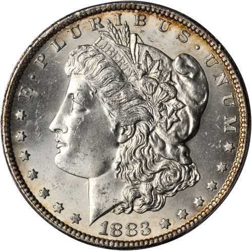 1883-CC Morgan Silver Dollar. MS-64 (PCGS).
