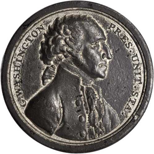 1797 (ca. 1805) Sansom Medal. Original. White Metal. By John Reich, for Joseph Sansom. Musante GW-58