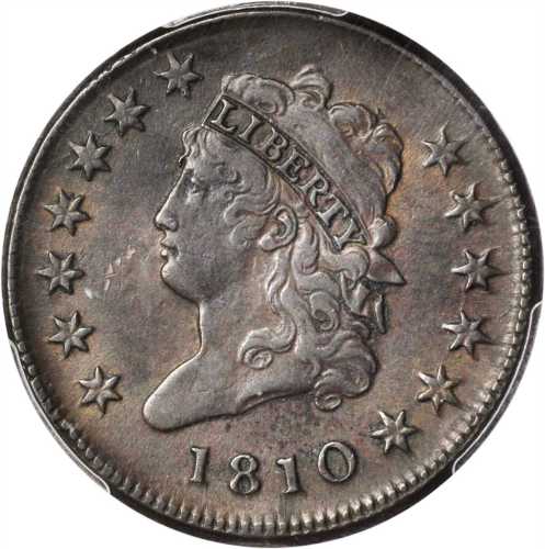 1810 Classic Head Cent. S-282. Rarity-2. EF Details--Environmental Damage (PCGS).