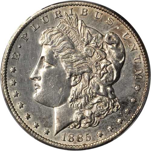 1885-CC Morgan Silver Dollar. AU Details--Cleaned (PCGS).