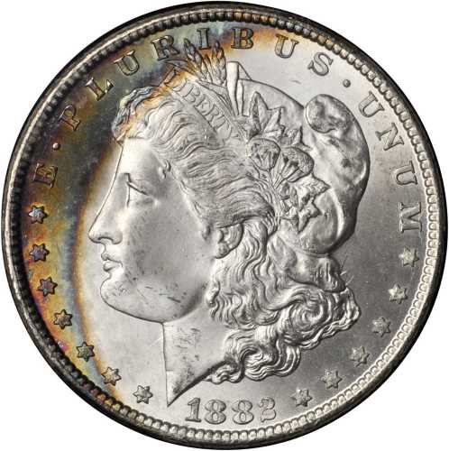 1882-CC GSA Morgan Silver Dollar. MS-65+ * (NGC). CAC.