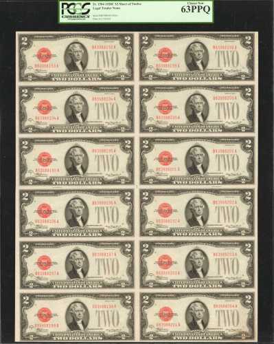 1928C2美元纸钞 PCGS BG MS 63