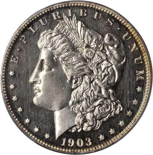 1903 Morgan Silver Dollar. Proof-63 Cameo (PCGS). CAC.