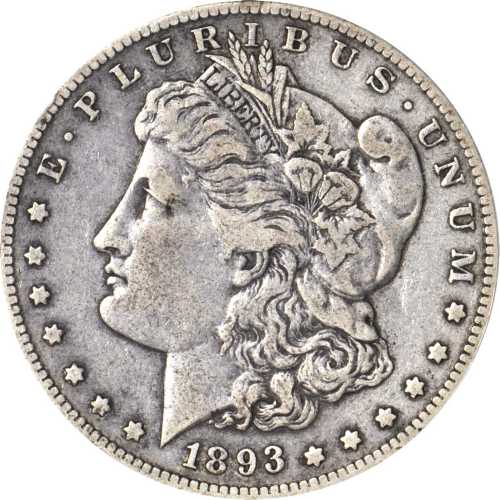 1893-S Morgan Silver Dollar. VF-20 (PCGS). CAC. OGH.