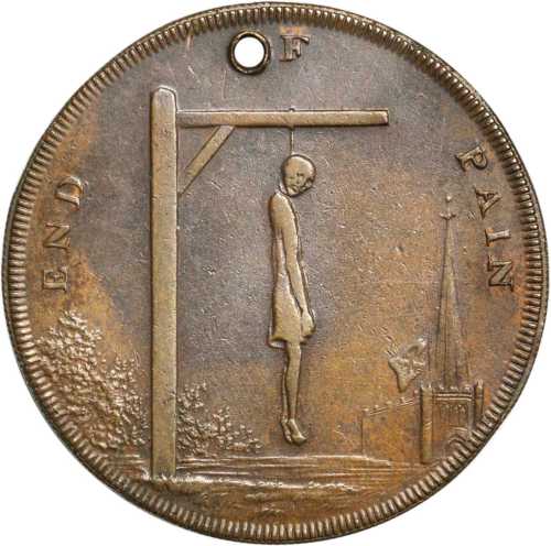 (ca. 1796) End of Pain medalet. DeWitt 1796-1. D&H 833. Copper. Reeded edge. 30 mm. Extremely Fine.