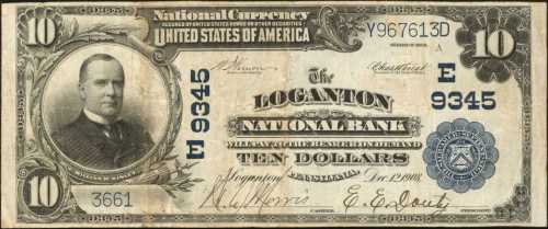 Loganton, Pennsylvania. $10 1902 Plain Back. Fr. 626. The Loganton NB. Charter #9345. Very Fine.