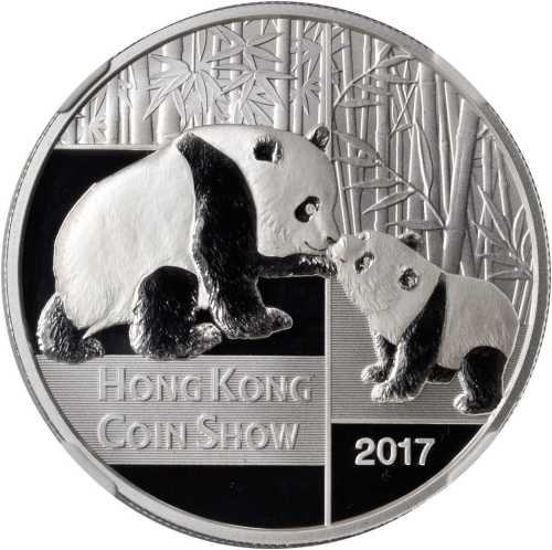 2017年1盎司银章。熊猫系列。