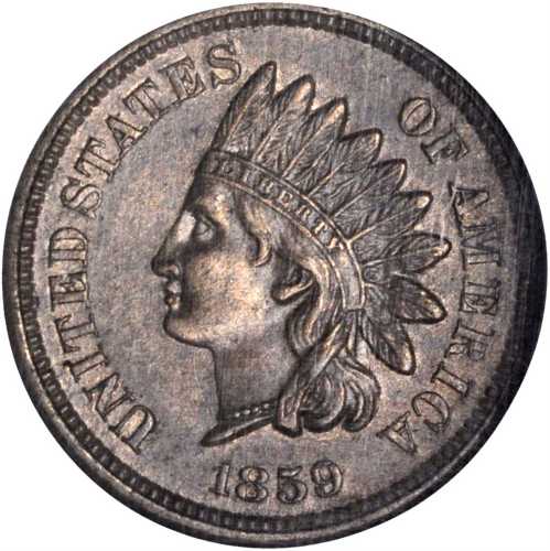 1859 Indian Cent. MS-61 (NGC).