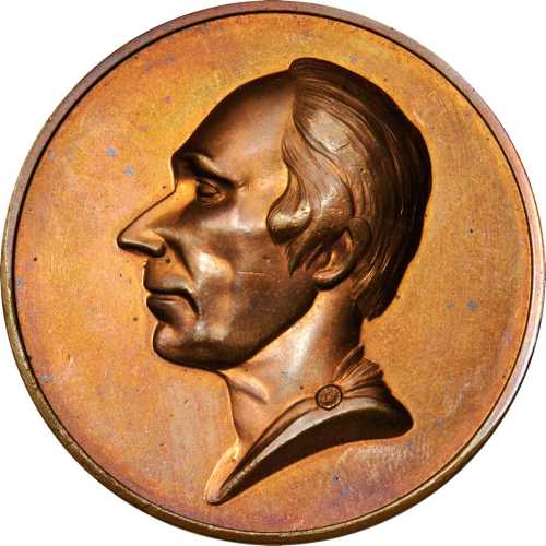 1844 Henry Clay. DeWitt-HC 1844-2. Copper. 51.2 mm. MS-64 RB (NGC).