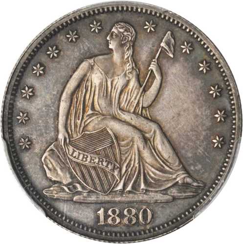 1880 Liberty Seated Half Dollar. Proof-63 (PCGS). Gold Shield Holder.