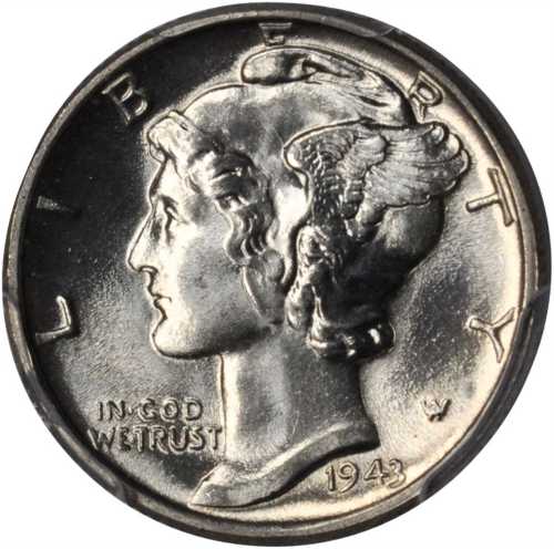 1943 Mercury Dime. PDS Set. (PCGS). CAC.