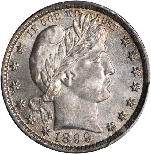 1899 Barber Quarter. MS-64 (PCGS).