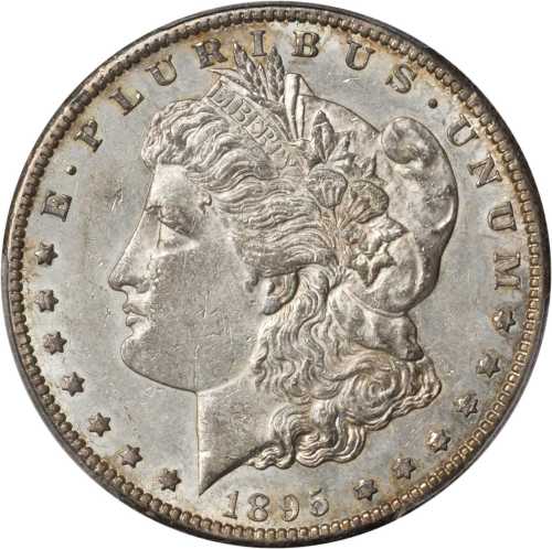 1895-S Morgan Silver Dollar. AU-55 (PCGS).