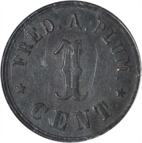 New York--Troy. Undated (1861-1865) Fred A. Plum. Fuld-890C-2h-bla. Rarity-4. Black Hard Rubber. 19 