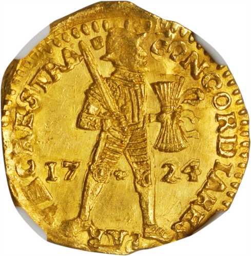 荷兰。1724年Ducat 金币。