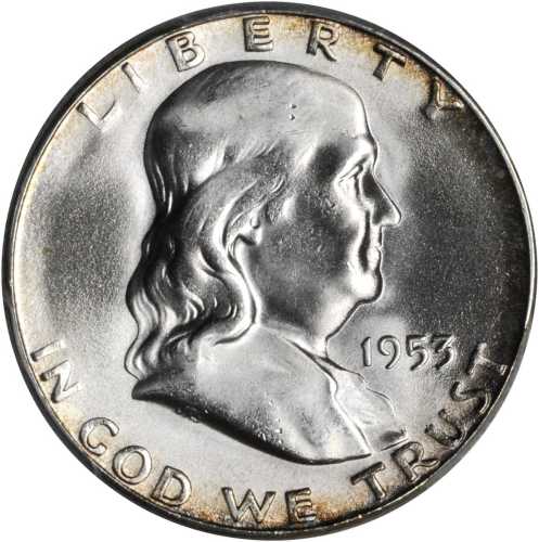 1953-S Franklin Half Dollar. MS-66 (PCGS).