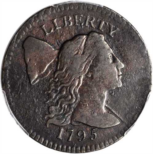 1795 Liberty Cap Cent. S-78. Rarity-1. Plain Edge. VF Details--Environmental Damage (PCGS).