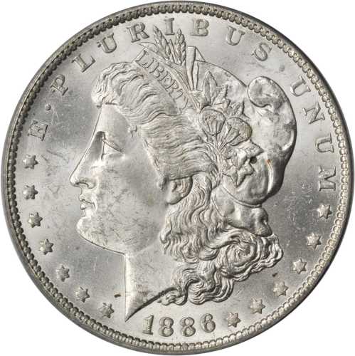 1886-O Morgan Silver Dollar. MS-63 (PCGS). CAC.