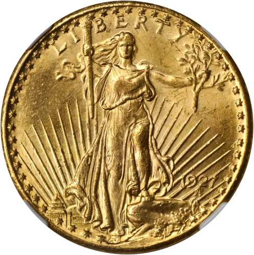 1927 Saint-Gaudens Double Eagle. MS-64 (NGC).