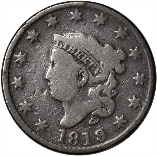 Lot of (5) Matron Head Cents.