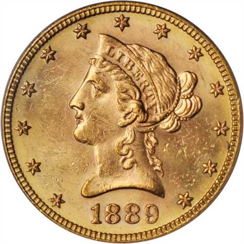 1889-S Liberty Head Eagle. MS-62 (PCGS). CAC.