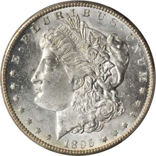 1895-S Morgan Silver Dollar. MS-63 (PCGS).