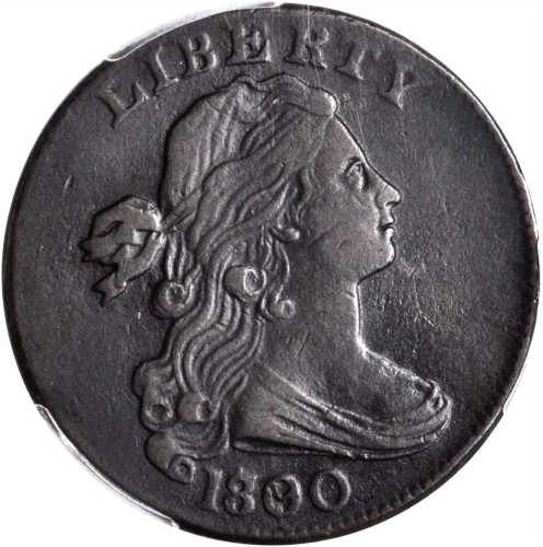 1800/79 Draped Bust Cent. S-192. Rarity-3. Style II Hair. EF Details--Environmental Damage (PCGS).
