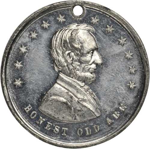 1864 Abraham Lincoln. DeWitt-AL 1864-4. White metal. 33.9 mm. Mint State.