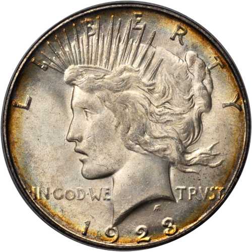 1923-S Peace Silver Dollar. MS-64 (PCGS).