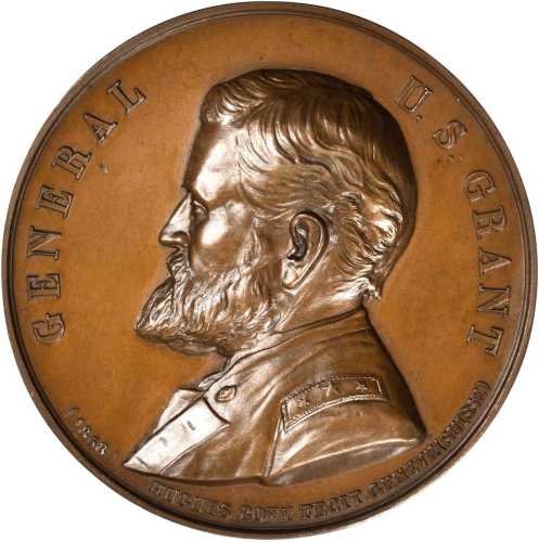 1868 Ulysses S. Grant. DeWitt-USG 1868-2. Copper. 60.5 mm. Choice Mint State.