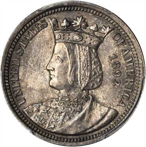 1893 Isabella Quarter. MS-64 (PCGS).